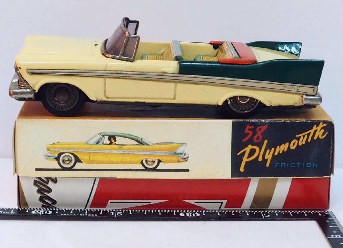 萬代屋【50s プリムス フューリー コンバーチブル白】ブリキtin【箱コピー】 Amazon | 萬代屋50s Plymouth Fury Convertibleプリムス フューリー